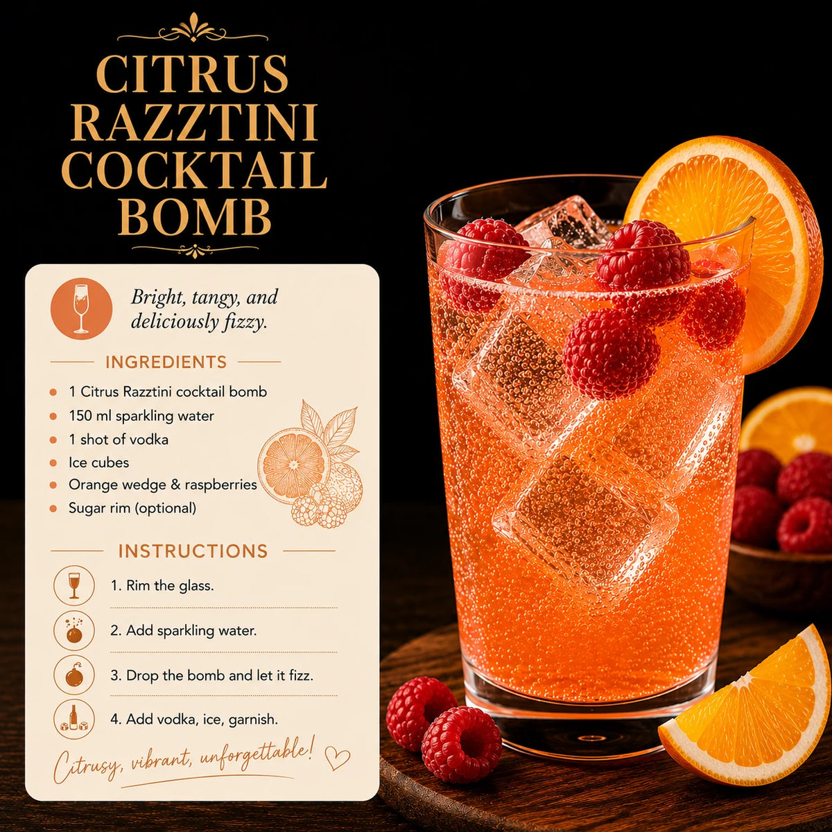 Citrus Razztini Cocktail Bomb | Pack Of 6