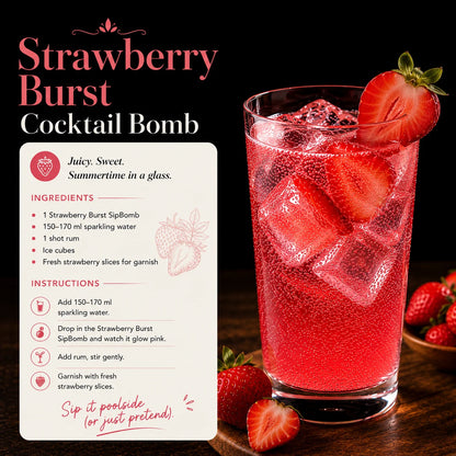 Strawberry Burst Cocktail Bomb